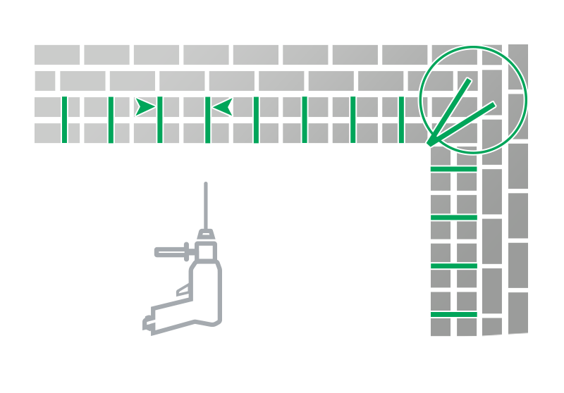 Bohrlochschema Horizontalsperre von innen